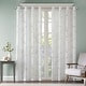 preview thumbnail 10 of 32, Madison Park Leilani Palm Leaf Burnout Window Curtain Sheer 50x63" - White
