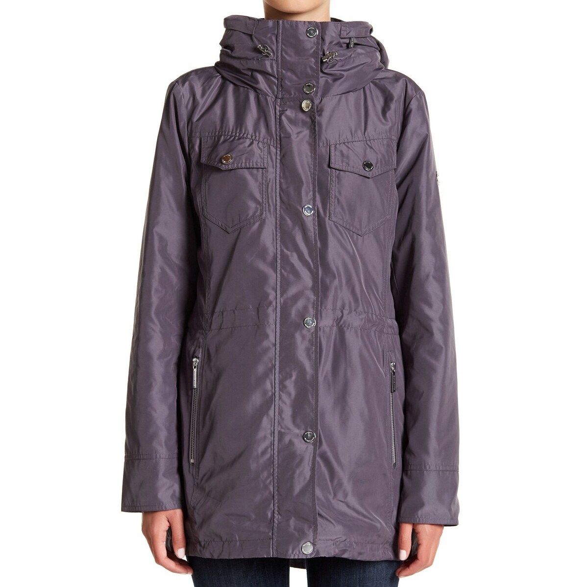 michael michael kors hooded raincoat