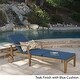 preview thumbnail 5 of 17, Perla Outdoor Acacia Wood Chaise Lounge with Cushion by Christopher Knight Home