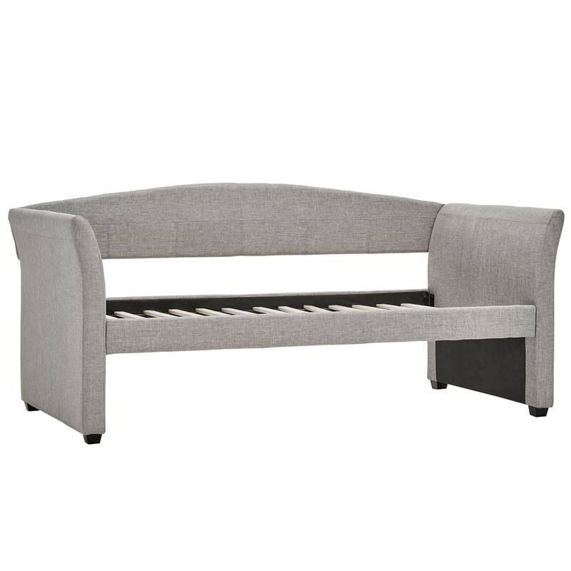 Deco Linen Rolled Arm Daybed and Trundle by iNSPIRE Q Bold