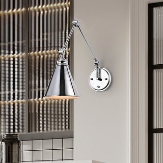 Esmerelda Wall Lamp Sconce Chrome Swing Arm 1-light