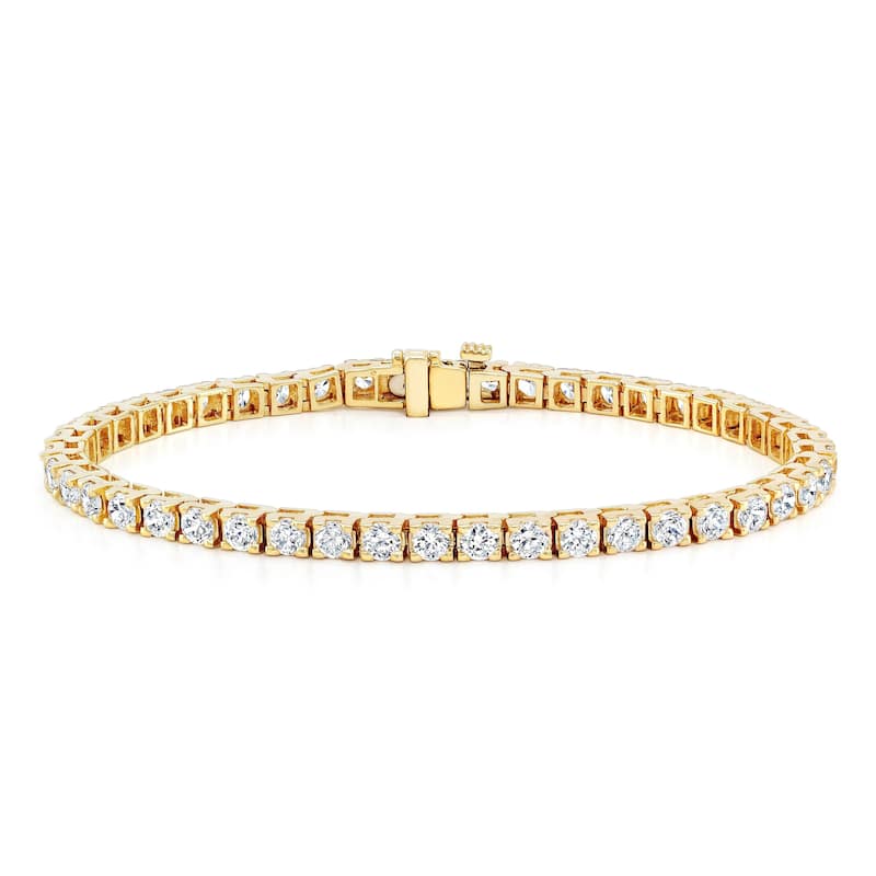 Auriya 2 to 12 carat TW Round Diamond Tennis Bracelet 14k Gold