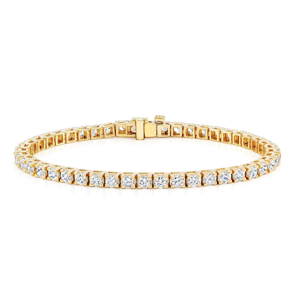 Auriya 2 to 12 carat TW Round Diamond Tennis Bracelet 14k Gold