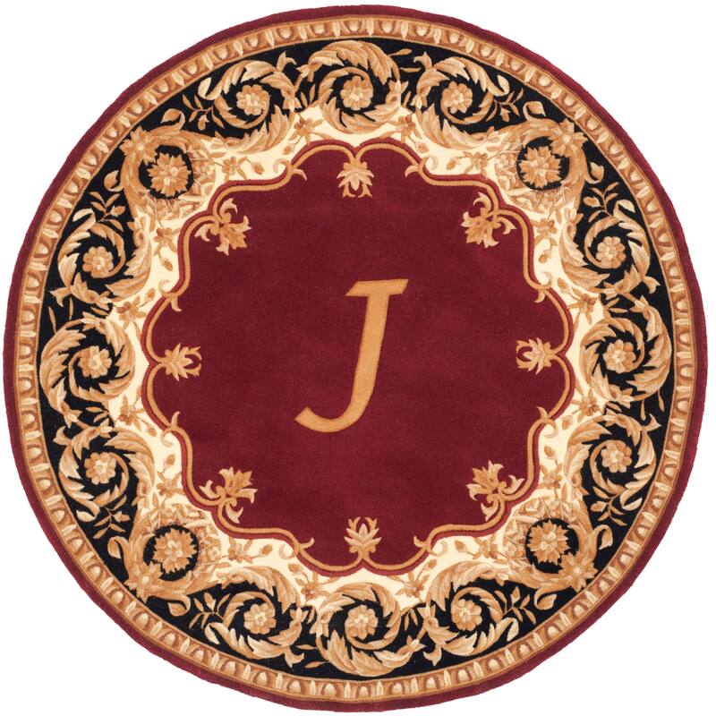 SAFAVIEH Handmade Naples Bojka Traditional Oriental Wool Rug - 6' x 6' Round - Maroon J - Round