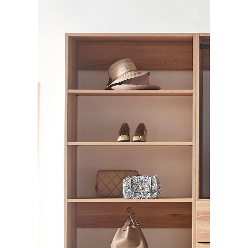 Prosper Oak Freestanding Walk in Wood Closet System