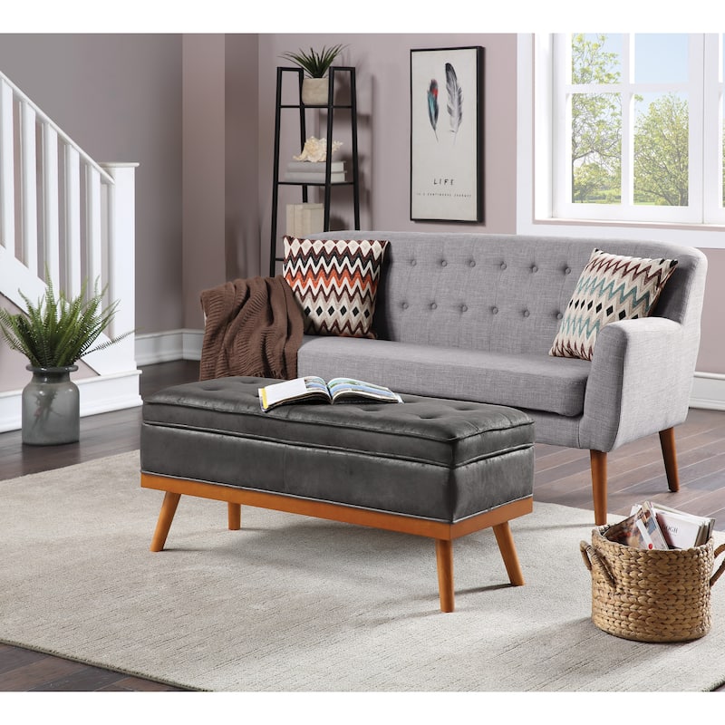 Carson Carrington Sastamala Mid-century Storage Bench