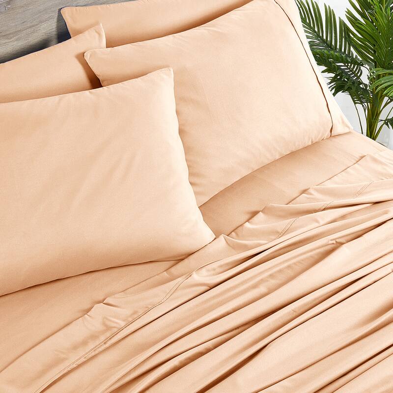 Bibb Home 2000 Count 6-Piece Rayon from Bamboo Sheet Set