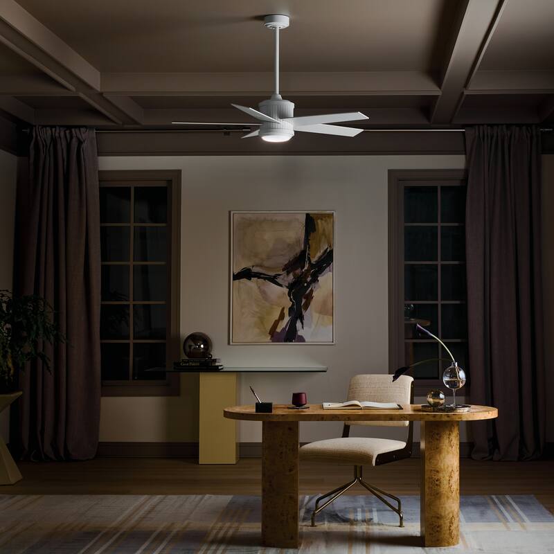 Kichler Lighting Brahm 48 inch Integrated LED Indoor Matte White Ceiling Fan