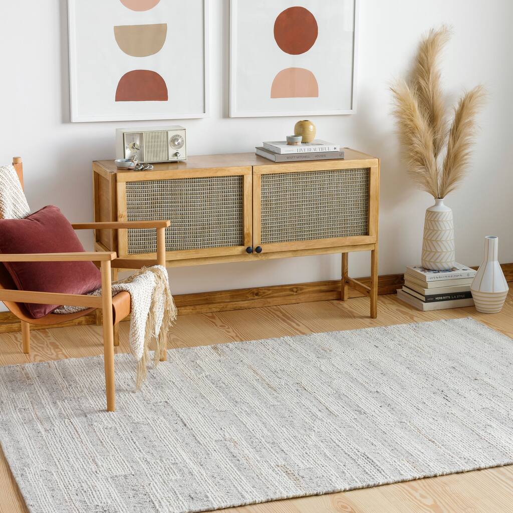 Surya Biljana Handmade Modern Stripe Wool Area Rug