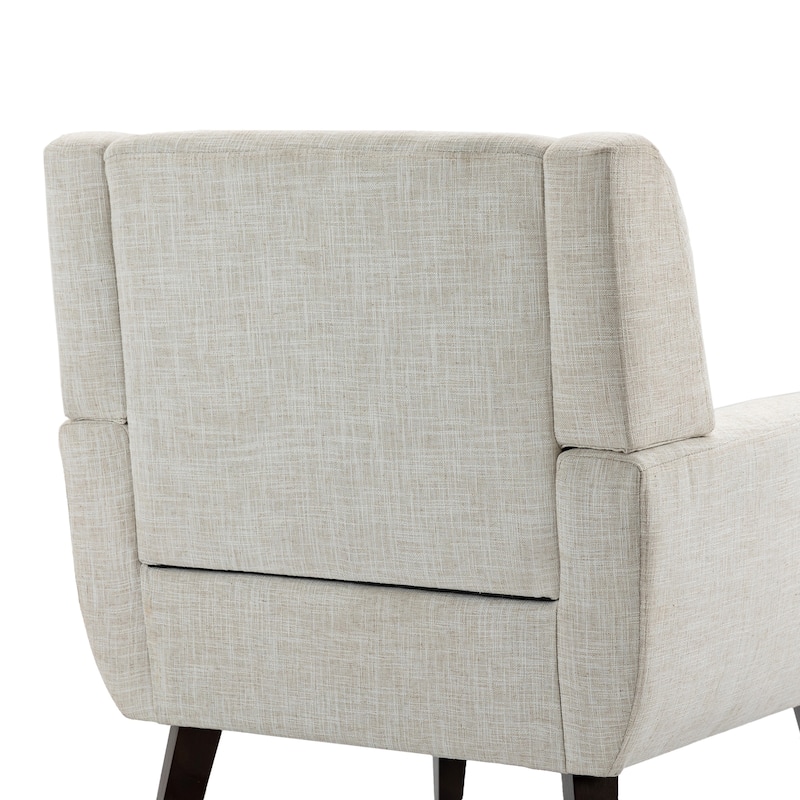 Modern Upholstered Faux Leather Tufted Armchair Linen Accent Chairs