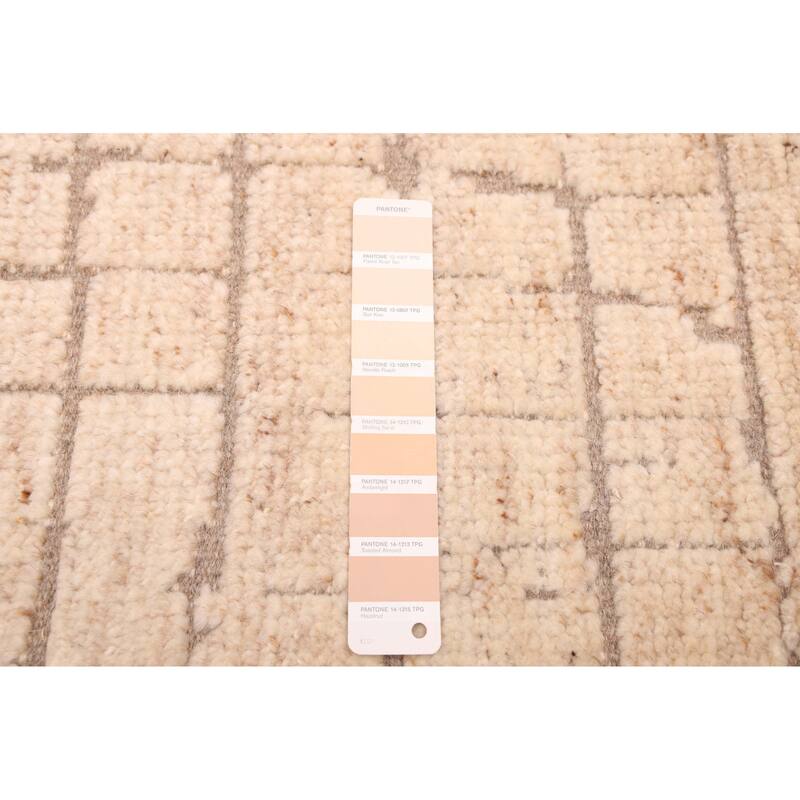 ECARPETGALLERY Hand-knotted Tangier Cream Wool Rug - 5'3 x 7'10