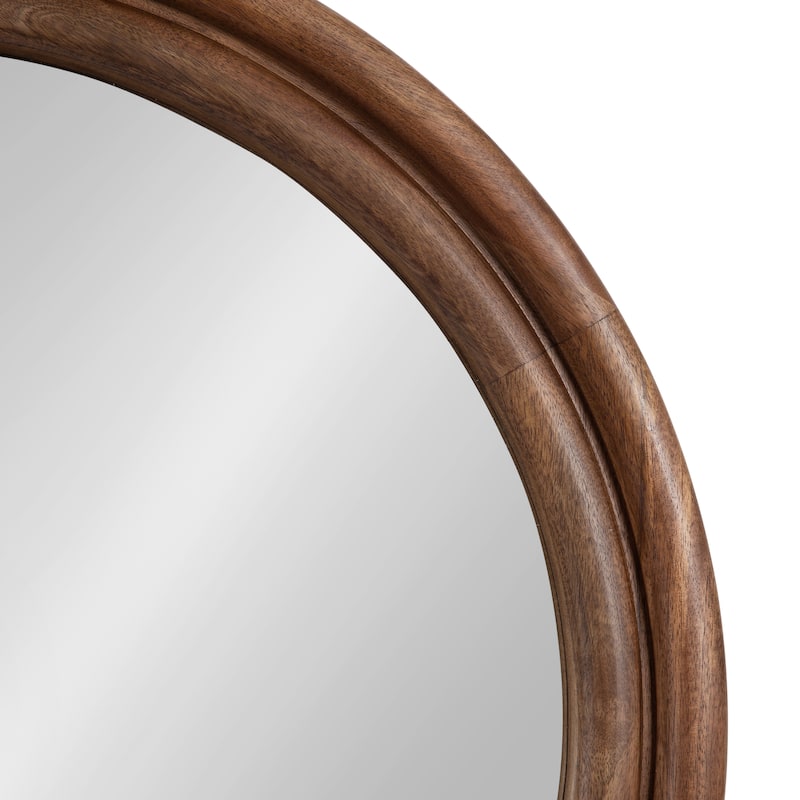 Kate and Laurel Oman Ribbed Round Mirror - 26x26