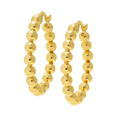 Victoria Townsend Gold Over Sterling Silver Bubble Hoop Earring