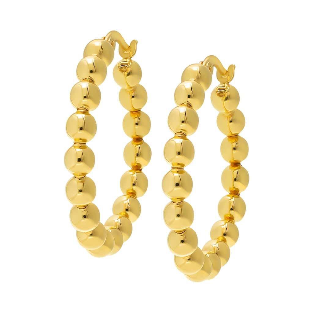 Victoria Townsend Gold Over Sterling Silver Bubble Hoop Earring