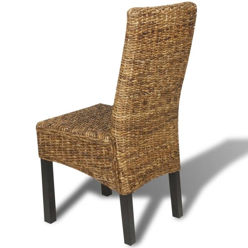 vidaXL Dining Chairs 4 pcs Abaca and Solid Mango Wood