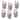 A&B Home Set of 6 Plastic/Feather Swans