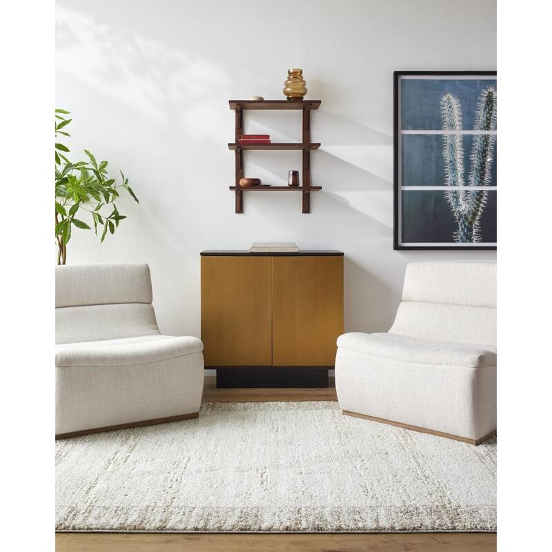 Livabliss Transitional Andorra Plus Border Area Rug - 2' x 2'11" - Brown/Cream