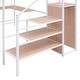 preview thumbnail 24 of 49, Metal Loft Bed with Desk & Metal Grid, Stylish Metal Frame Bed with Lateral Storage Ladder and Wardrobe