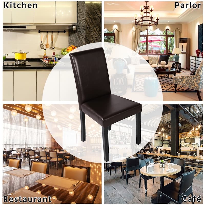 Yaheetech 4pcs Dining Room Chairs High Back for Home