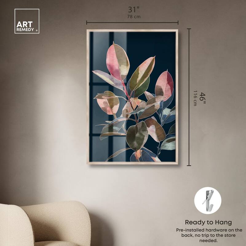 Fuchsia Frond I Shadowbox by Art Remedy