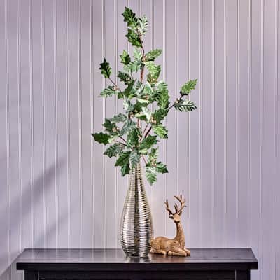 31" Garden Holiday Holly Spray