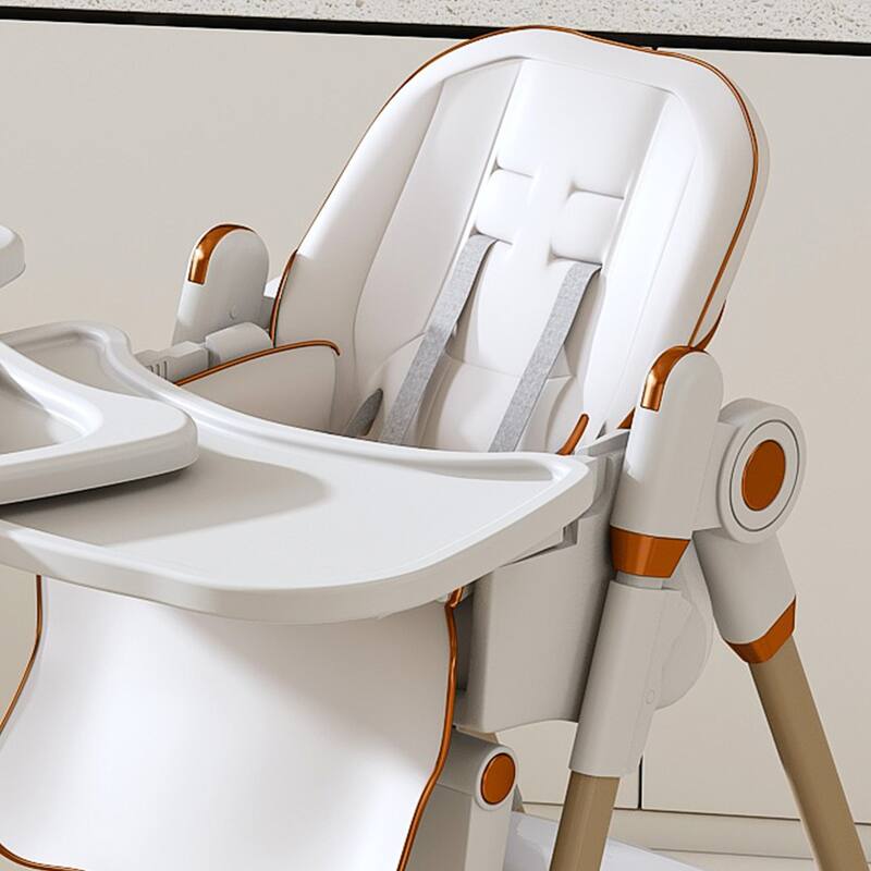 Adjustable Foldable Baby High Chair with Tray and Wheels for 0 6 Years