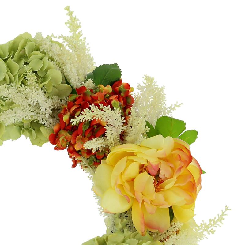 24" Hydrangea, Peony and Astilbe Wreath