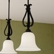 preview thumbnail 1 of 12, Monrovia Mini Pendant Ceiling Light White Glass - 8.75-in W x 22.5-in H x 8.75-in D 8.75-in W x 25.5-in H x 8.75-in D - Oil Rubbed Bronze