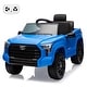 preview thumbnail 1 of 5, 12V Ride on Car for Kids, Licensed Toyota Ride on Truck Blue - 5-7 Years