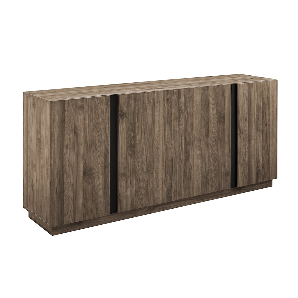 Mid-Century Modern 3-Drawer Low TV Stand for TVs up to 80" for Living Room and Office - Slate Grey