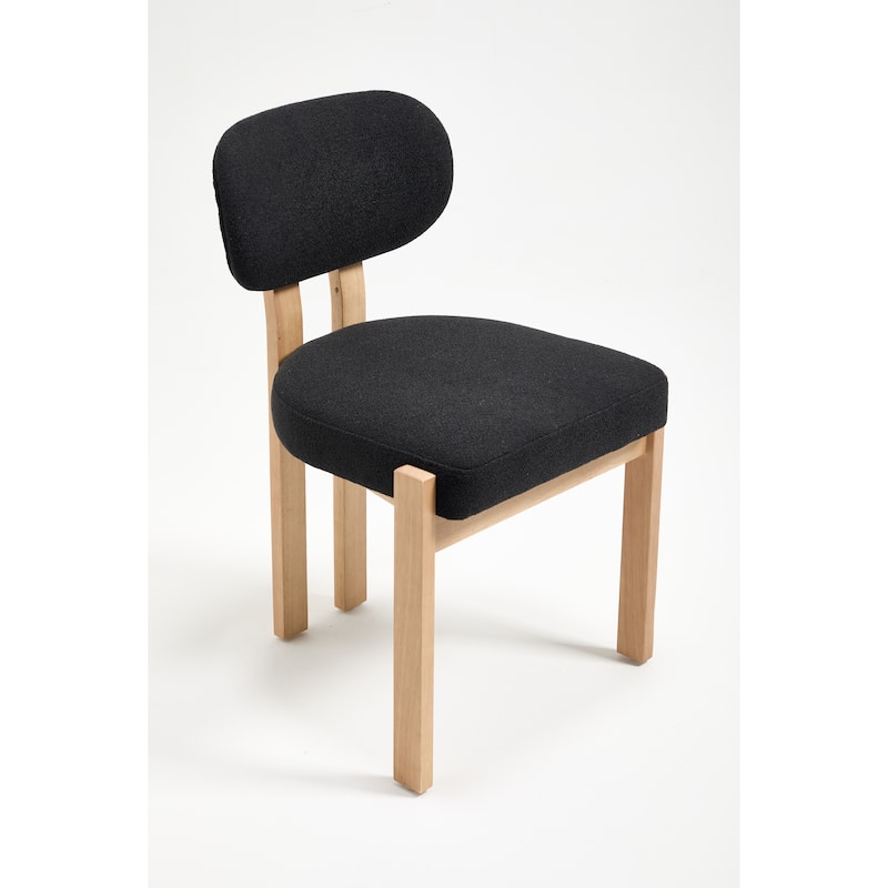 Wooden Dining Chairs Set of 2, Modern Fabric Upholstered Dining Room Chair Kitchen Chairs, Farmhouse Dinner Chair for Kitchen