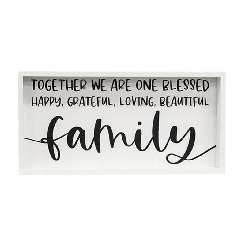 Together We Are One Blessed Family Framed Box Sign