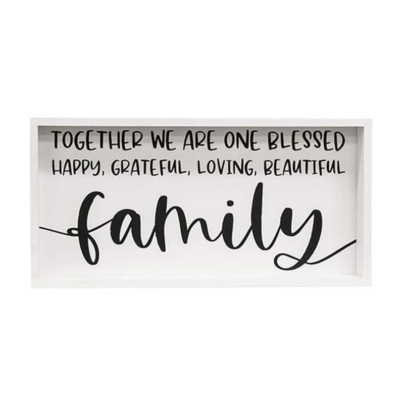 Together We Are One Blessed Family Framed Box Sign - Bed Bath & Beyond ...
