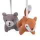 preview thumbnail 2 of 2, Lambs & Ivy Painted Forest Gray/Beige Fox and Bear Baby Crib Musical Mobile