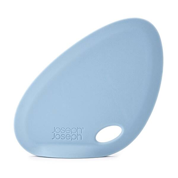 slide 1 of 4, Joseph Joseph Fin Silicone Bowl Scraper With Integrated Stand Upright for Baking, Blue