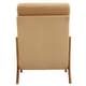 preview thumbnail 60 of 105, High Back Solid Wood Armrest Backrest Leisure Chair Accent Chair