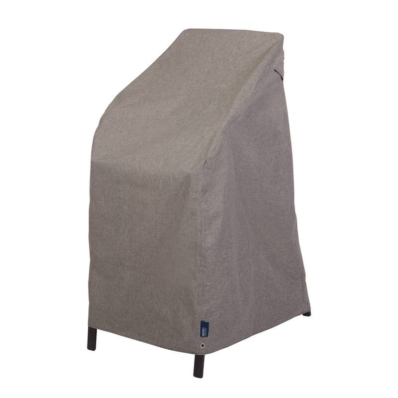 Modern Leisure® Garrison Stackable/High Back Bar Chair Cover, 2-Pack, Waterproof, 27"L x 27"W x 49"H, Heather Gray