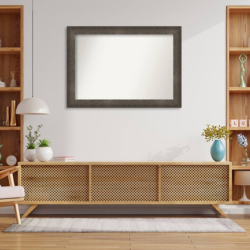 Dappled Non-Beveled Wood Framed Wall Mirror