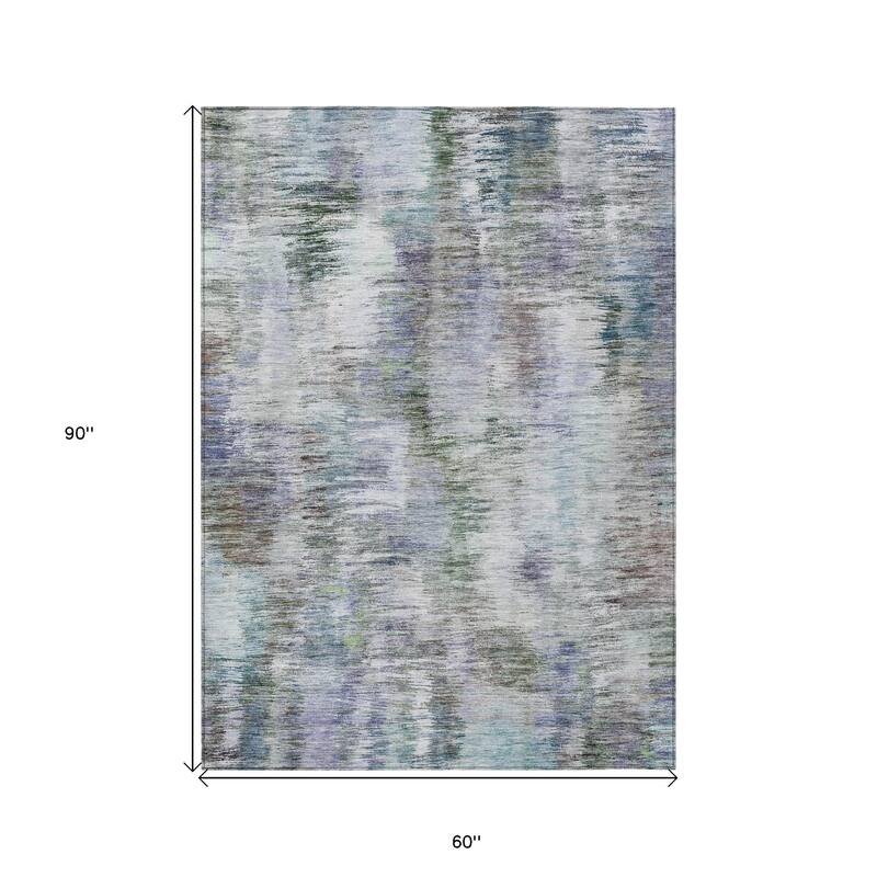 HomeRoots Abstract Transitional Rectangle Outdoor Rug