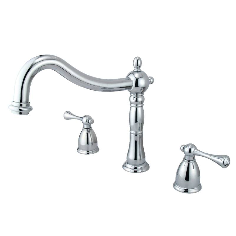 Heritage 3-Hole Deck Mount Roman Tub Faucet - Polished Chrome