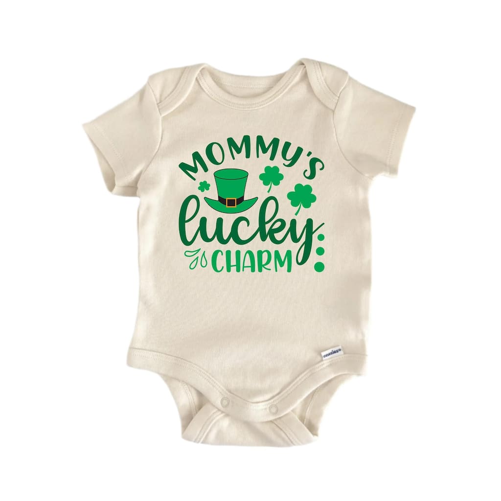 Mommy's Lucky Charm St. Patrick's Day - Baby Boy Girl Clothes Bodysuit Funny Cute