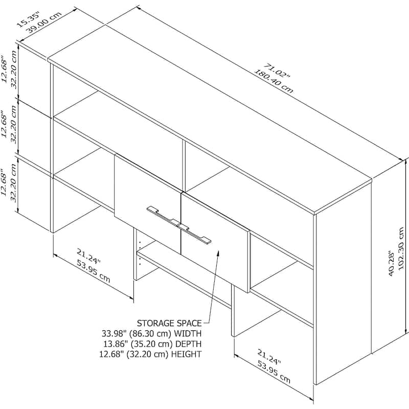 Office 500 Wood Desk Hutch by Bush Business Furniture