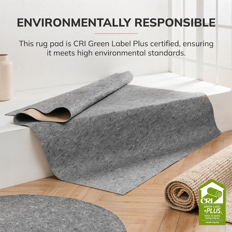 Jani Premium All-Surface Non-Slip 5' x 8', Gray/Tan, Rectangle Rug Pad - Extra Strong, Protective, Anti-Slip for Hardwood Floors
