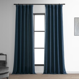 Exclusive Fabrics Italian Faux Linen Curtain (1 Panel)