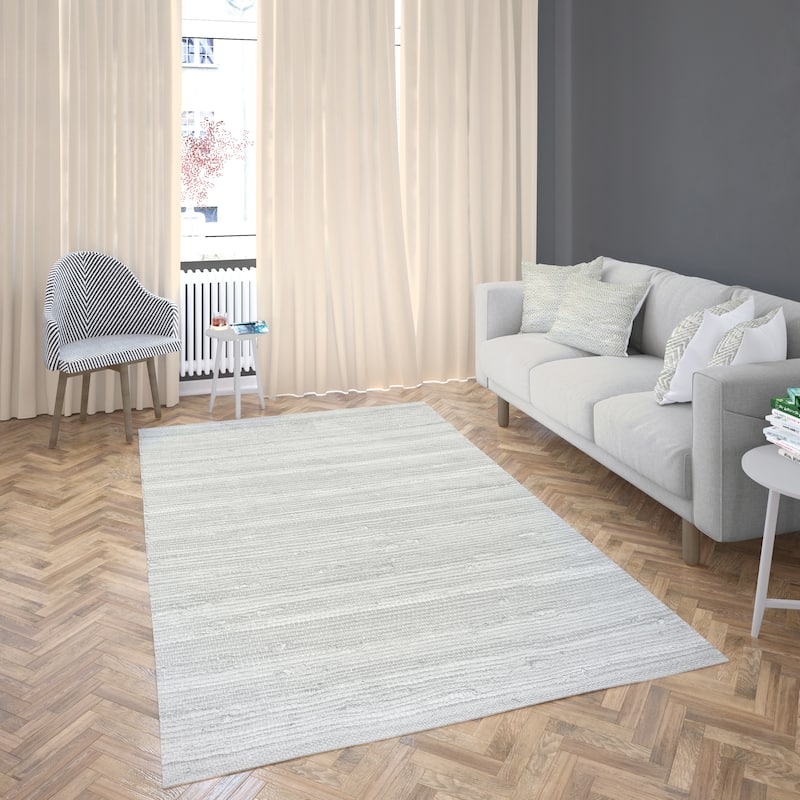 Fabstyles Solid Cotton Handmade Area Rag Rug Living Room, Hallway