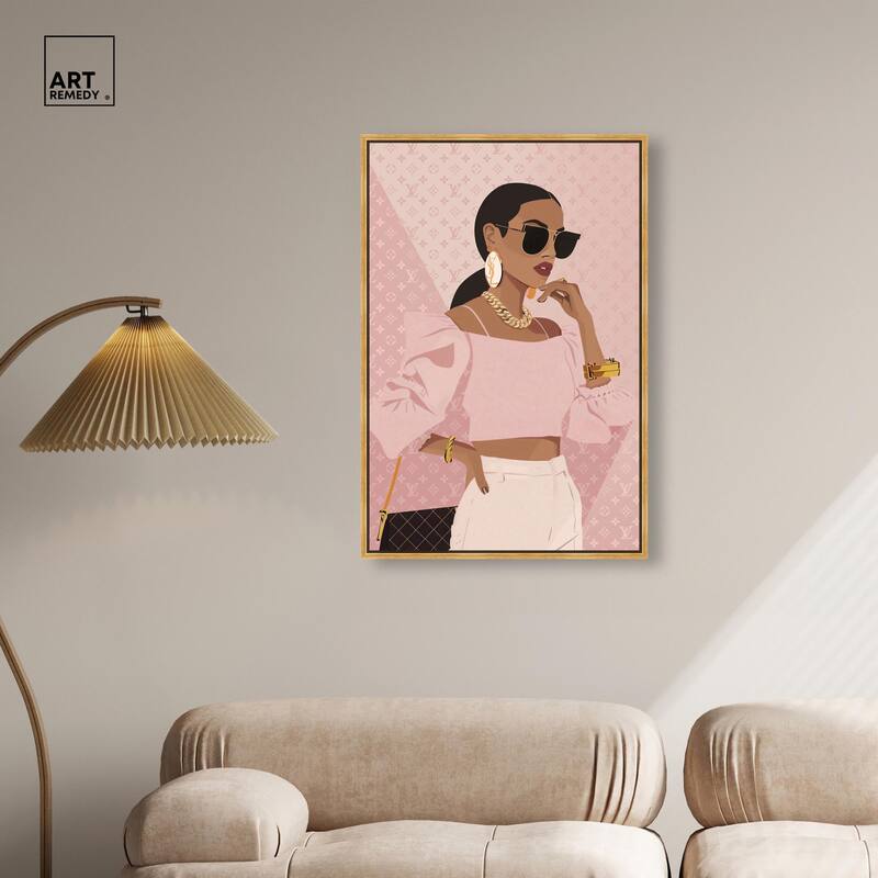 Simple Pink Look Canvas by Art Remedy