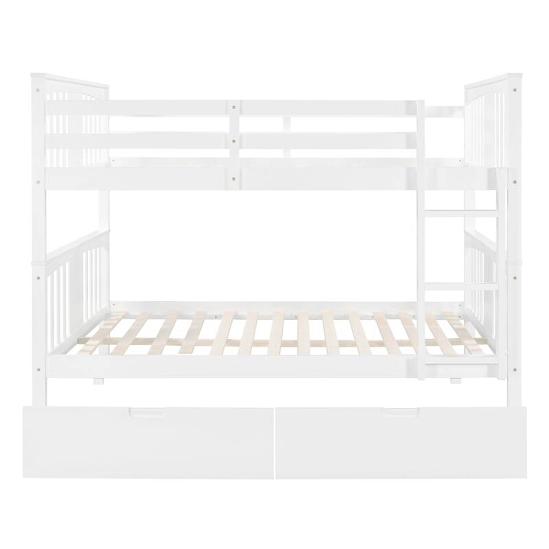 Full over Full Bunk Bed for Bedroom, Guest Room Furniture