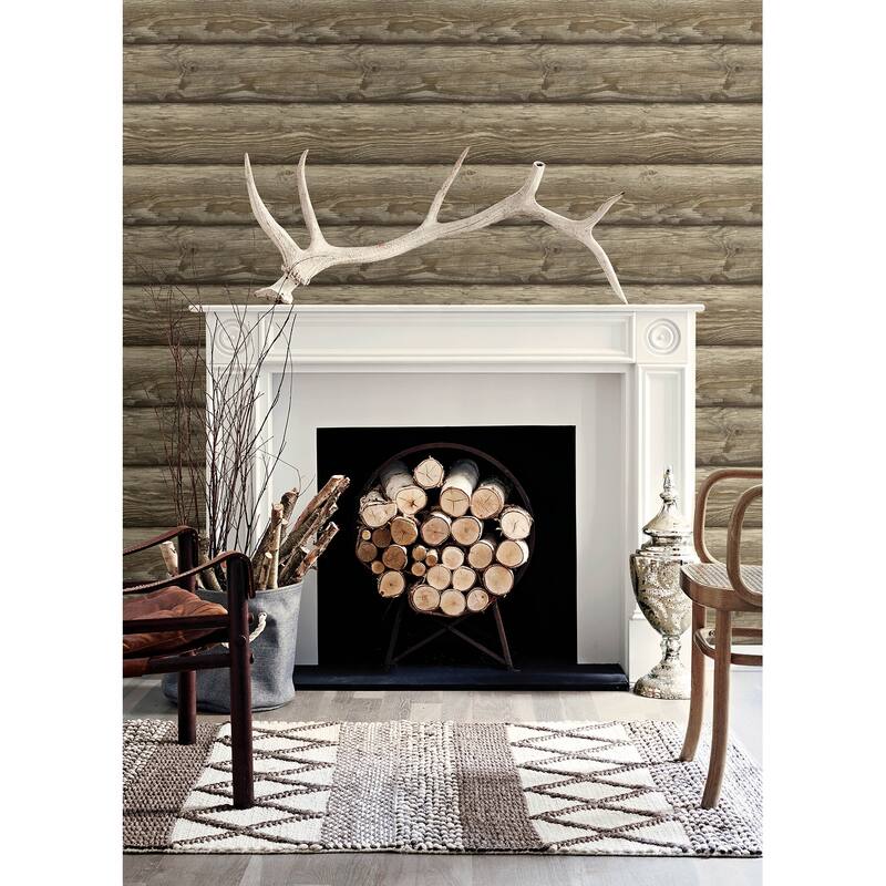 Bunkhouse Light Brown Wallpaper
