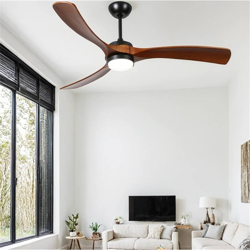 60-inch 3-Blade Solid Wood Ceiling Fan Light