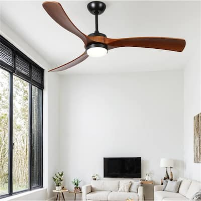 60-inch 3-Blade Solid Wood Ceiling Fan Light